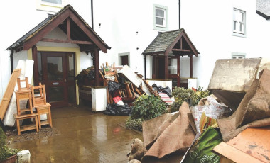 Furniture and possessions destroyed in the flooding.