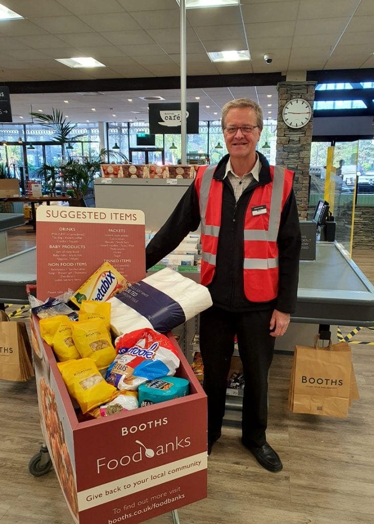 Booths Barry Cox fundraising for North Lakes Food Bank