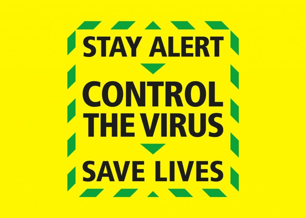The new government message: Stay Alive > control the virus > save lives