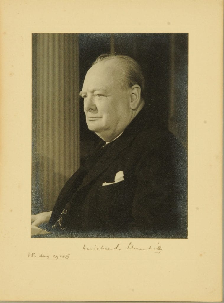 Winston Churchill's signed photograph to Colonel Steer-Webster