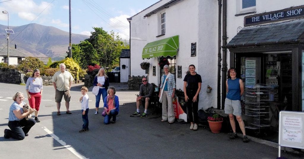 Some of the 13 volunteers who have helped run Braithwaite village shop