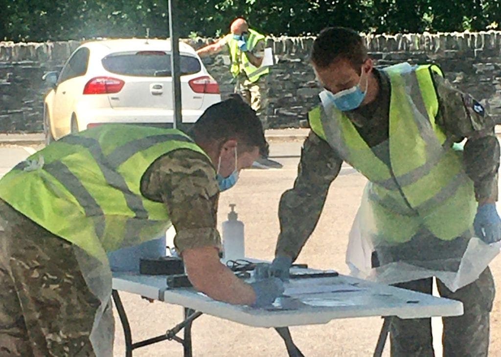 Soldiers from 4 Mercian Regiment are carrying out Covid-19 testing in Keswick until Thursday this week