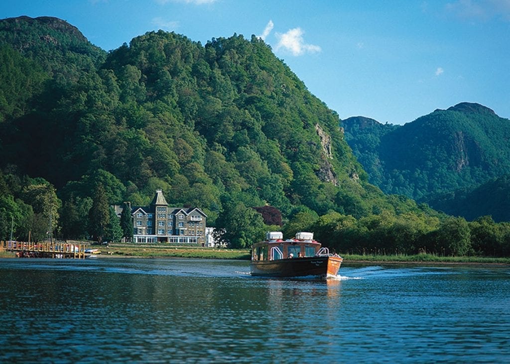 A launch ferrying visitors on Derwentwater
