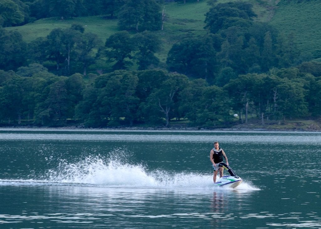 Jet skiers were photographed on Derwentwater yesterday (Thursday 25 June) evening by a Keswick Reminder reader