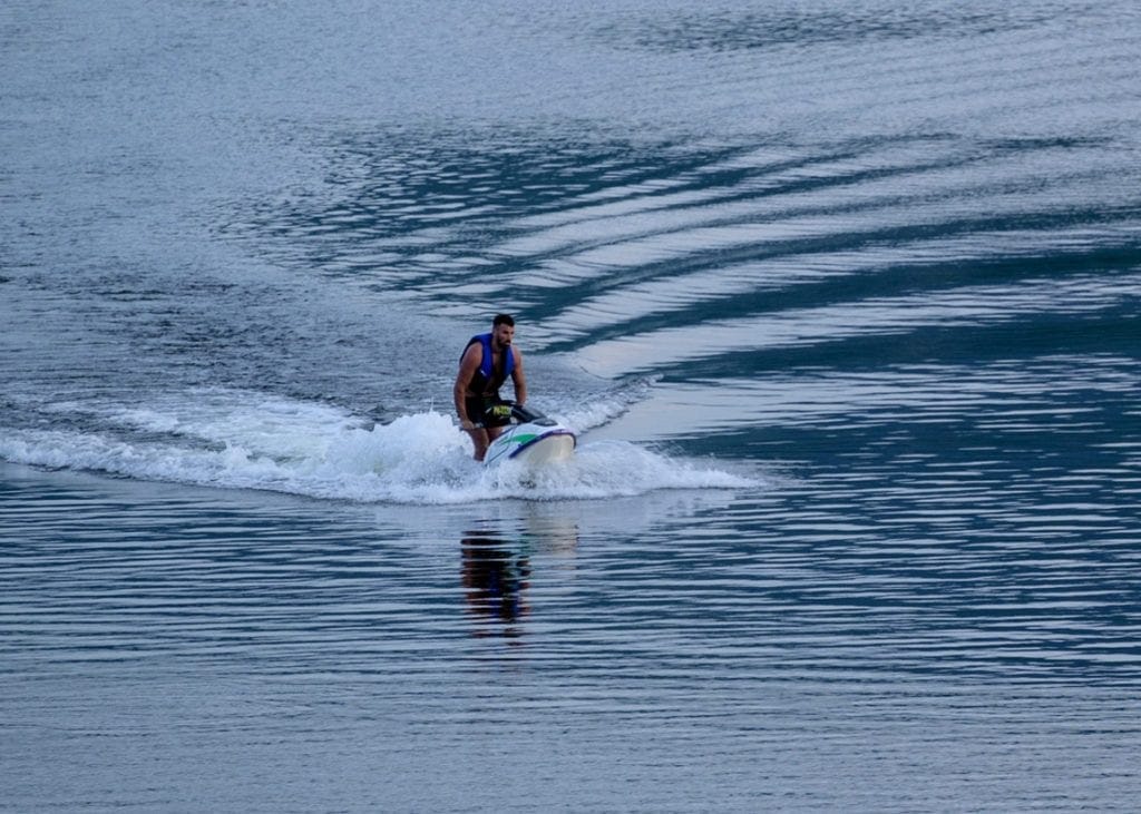 Jet skiers were photographed on Derwentwater yesterday (Thursday 25 June) evening by a Keswick Reminder reader