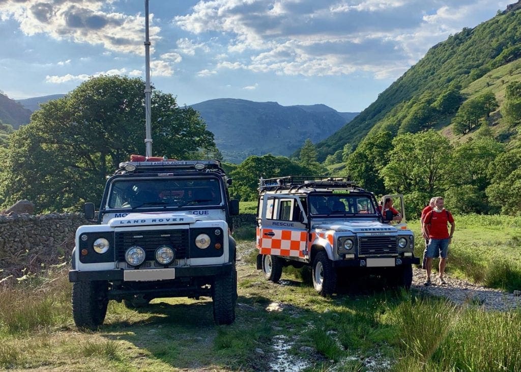 Members of Keswick MRT went to the aid of an injured walker in the Borrowdale Valley on Sunday.