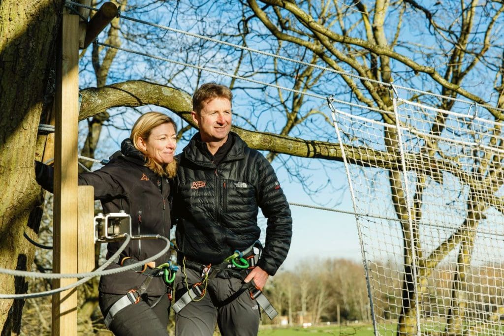 Founders of Go Ape Whinlatter  Rebecca and Tristam Mayhew