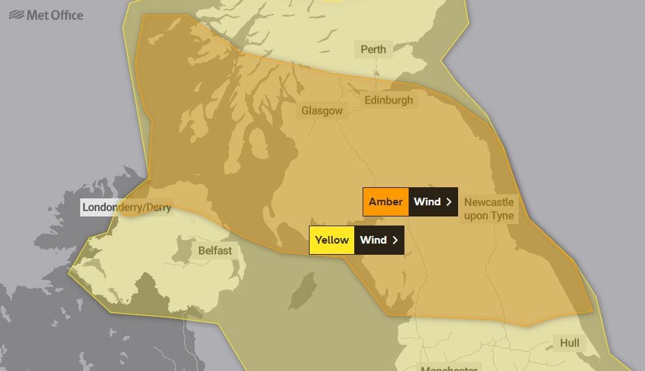 Updated weather warning for Storm Dudley and Storm Eunice - The Keswick ...