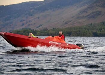 Five get into trouble in middle of Derwentwater